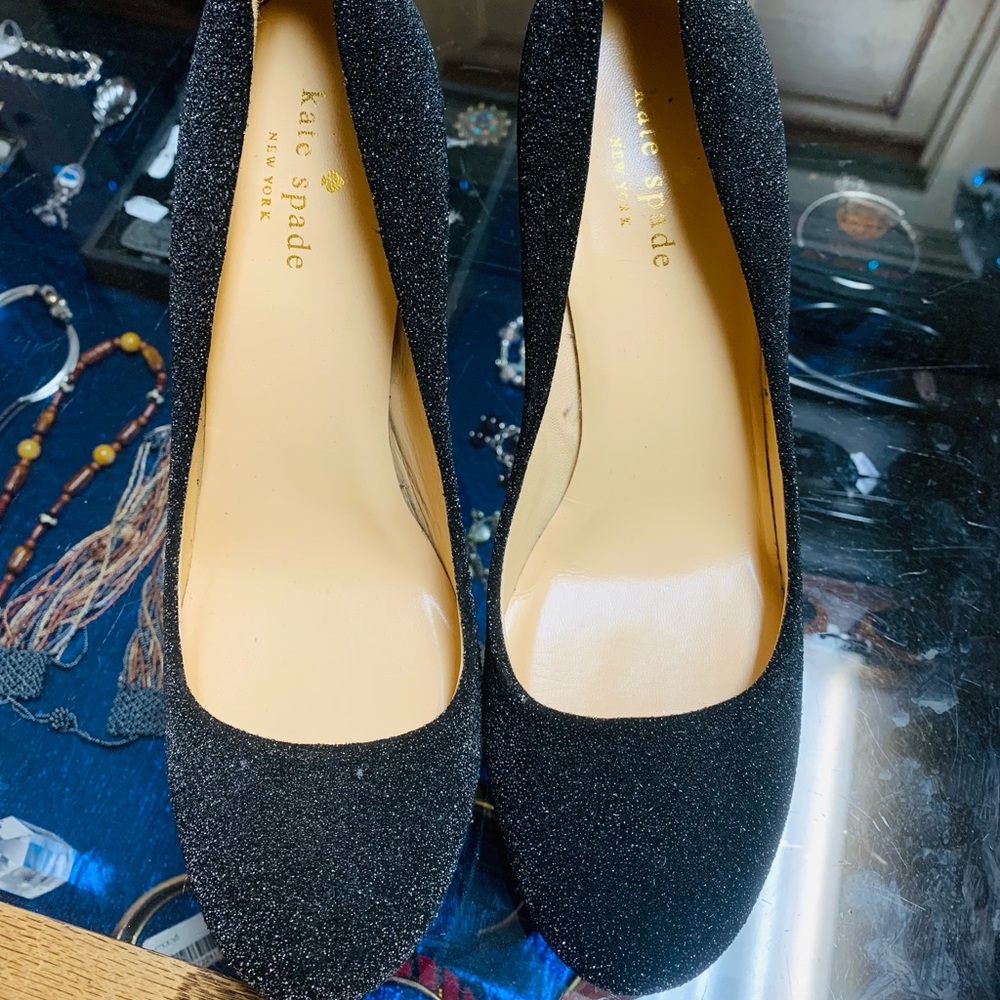 Sparkly Black Kate Spade Heels